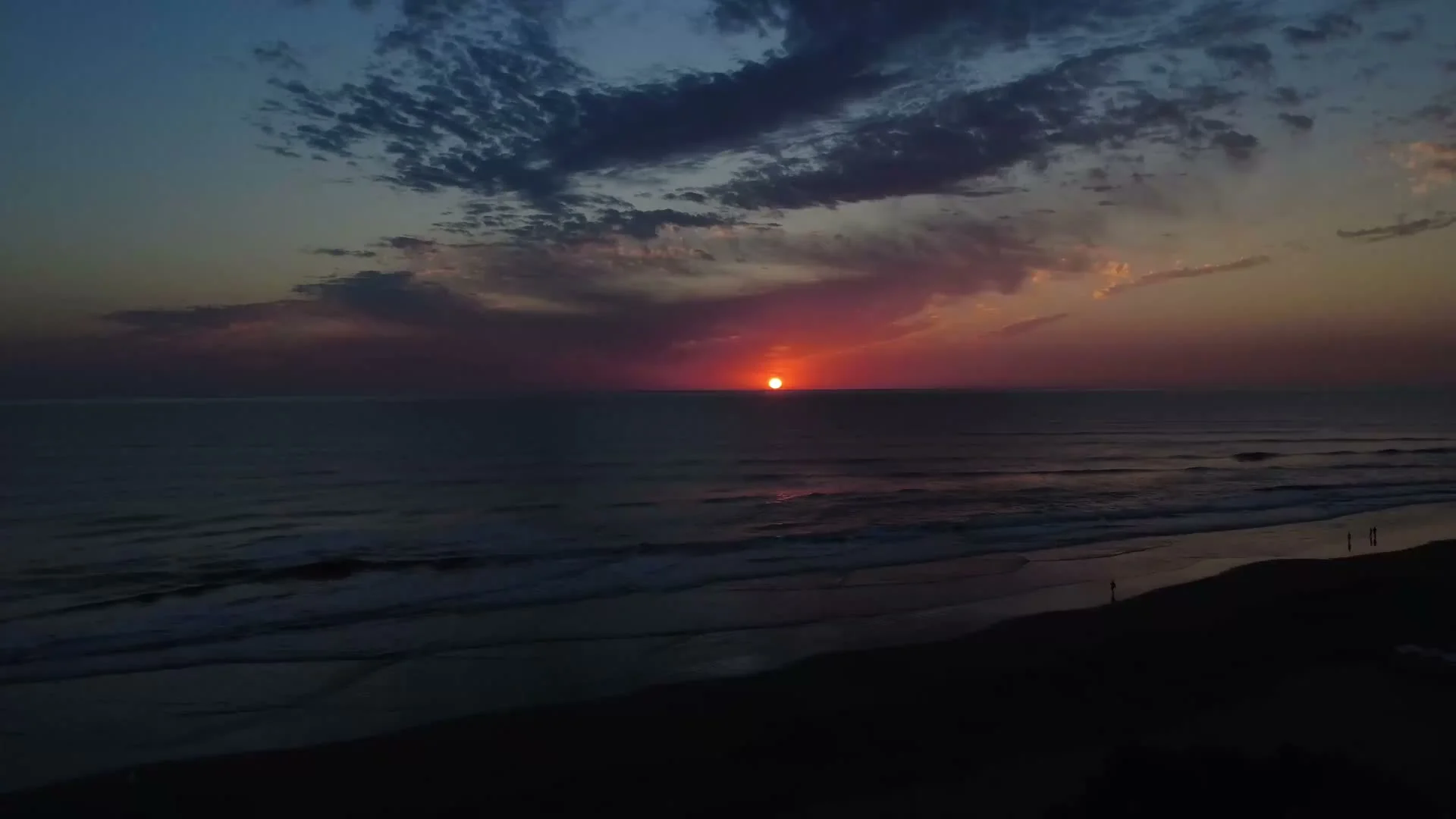 Sun at the horizon over the Gulf of Mexico